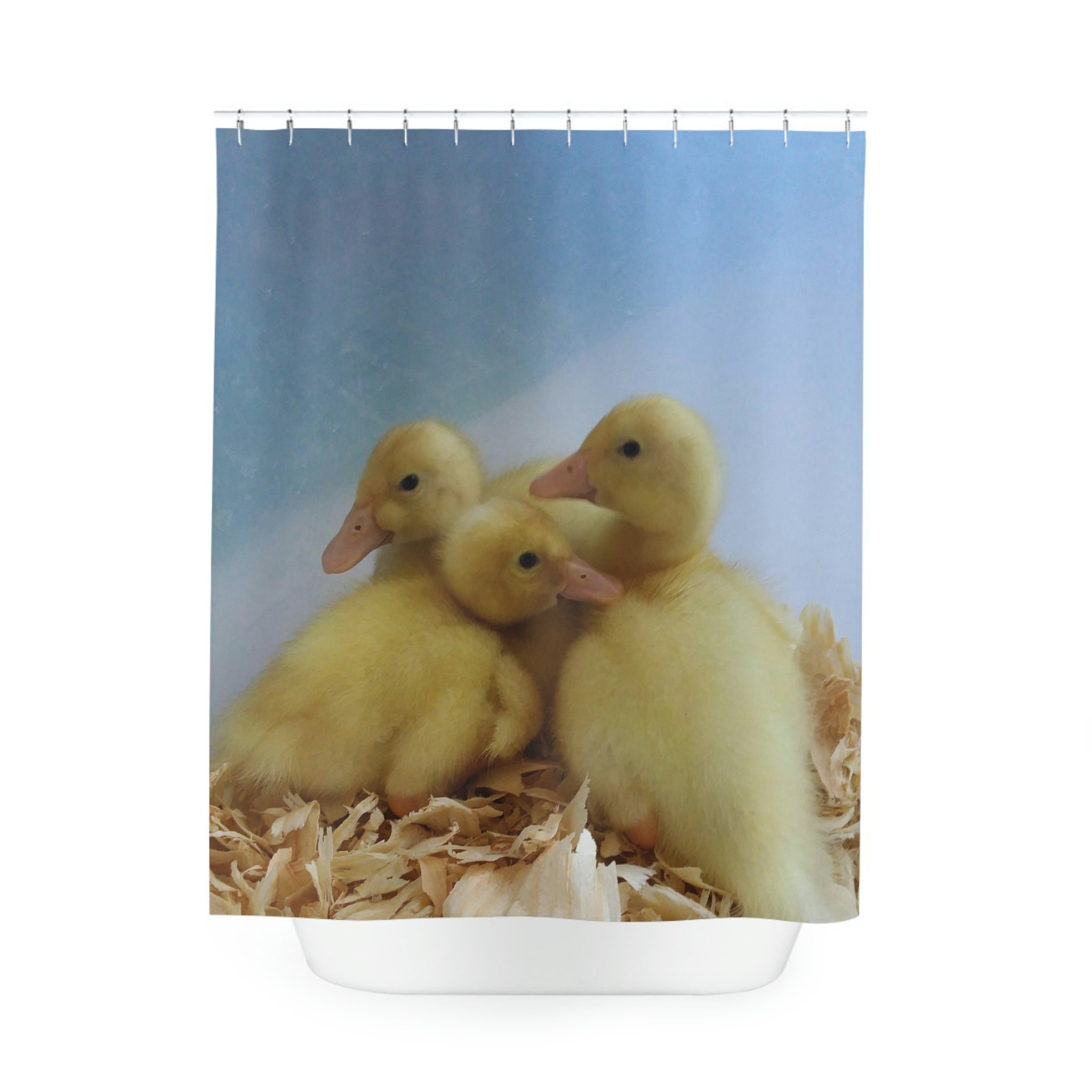 Duck Shower Curtain Cute Baby Bath Curtain For Animal Lover Bathroom Decor