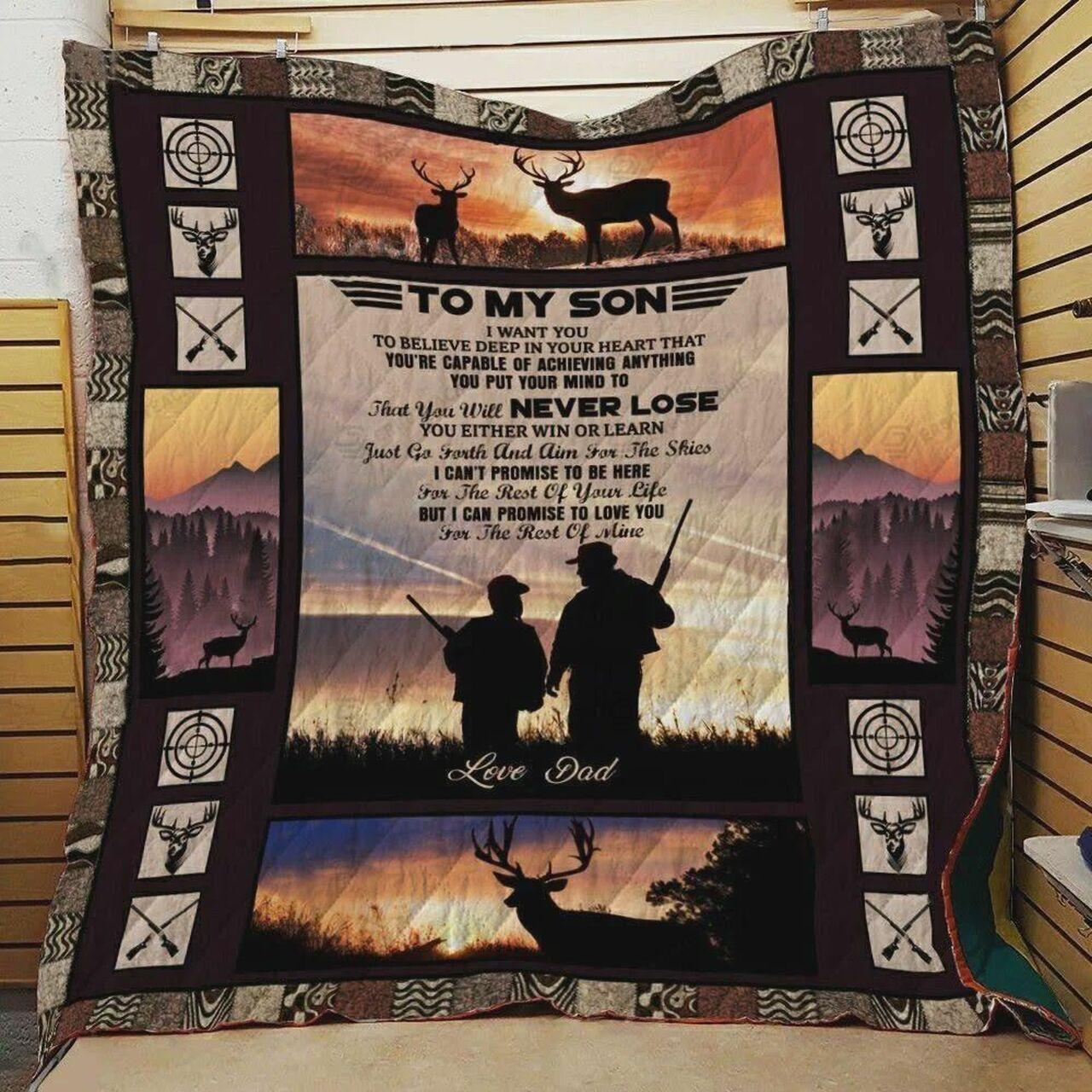 onalized Hunting To on Quilt Blanket From Dad Love You For Thet Of Mine Greattomized Blanket G For Birthday C Thgiving