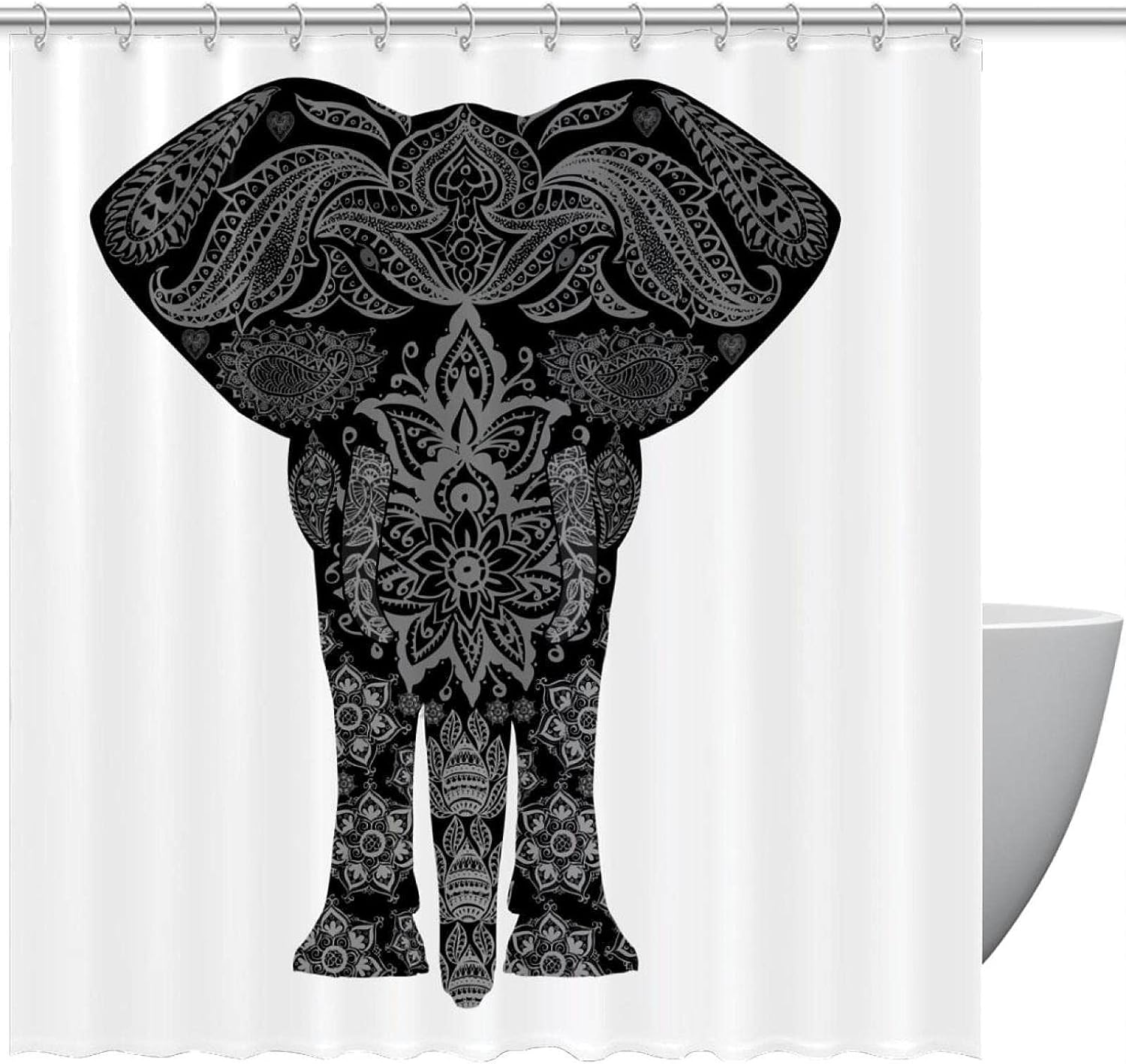 Elephant Shower Curtain Awesome Animal Tribe Bathroom Decor