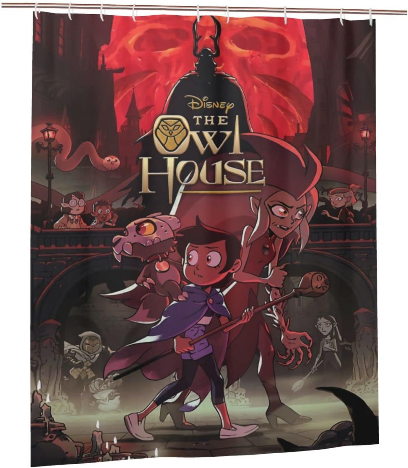 The Owl Anime House Shower Curtain Home Decor For Bathroom