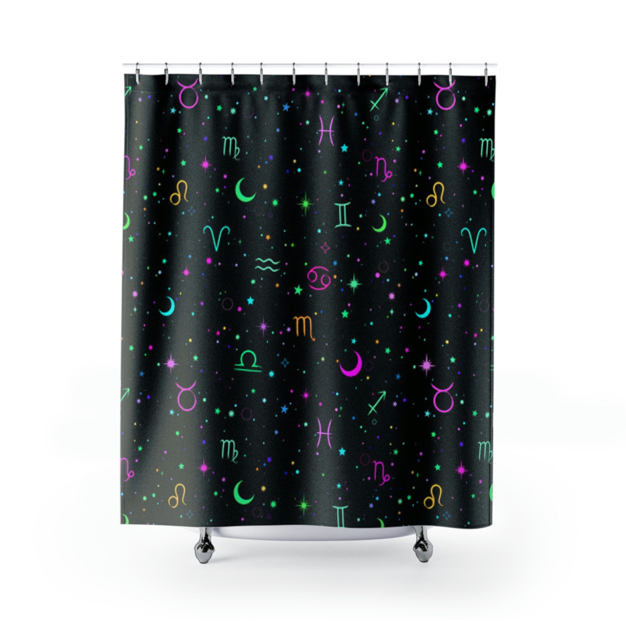 Celestial Shower Curtain Astrology Bathroom Decor