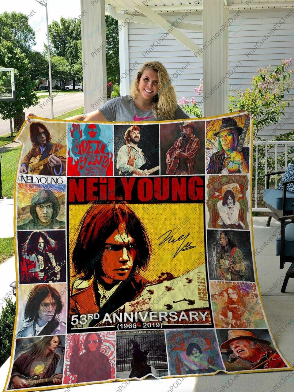 H Neil Young Quilt Blanket
