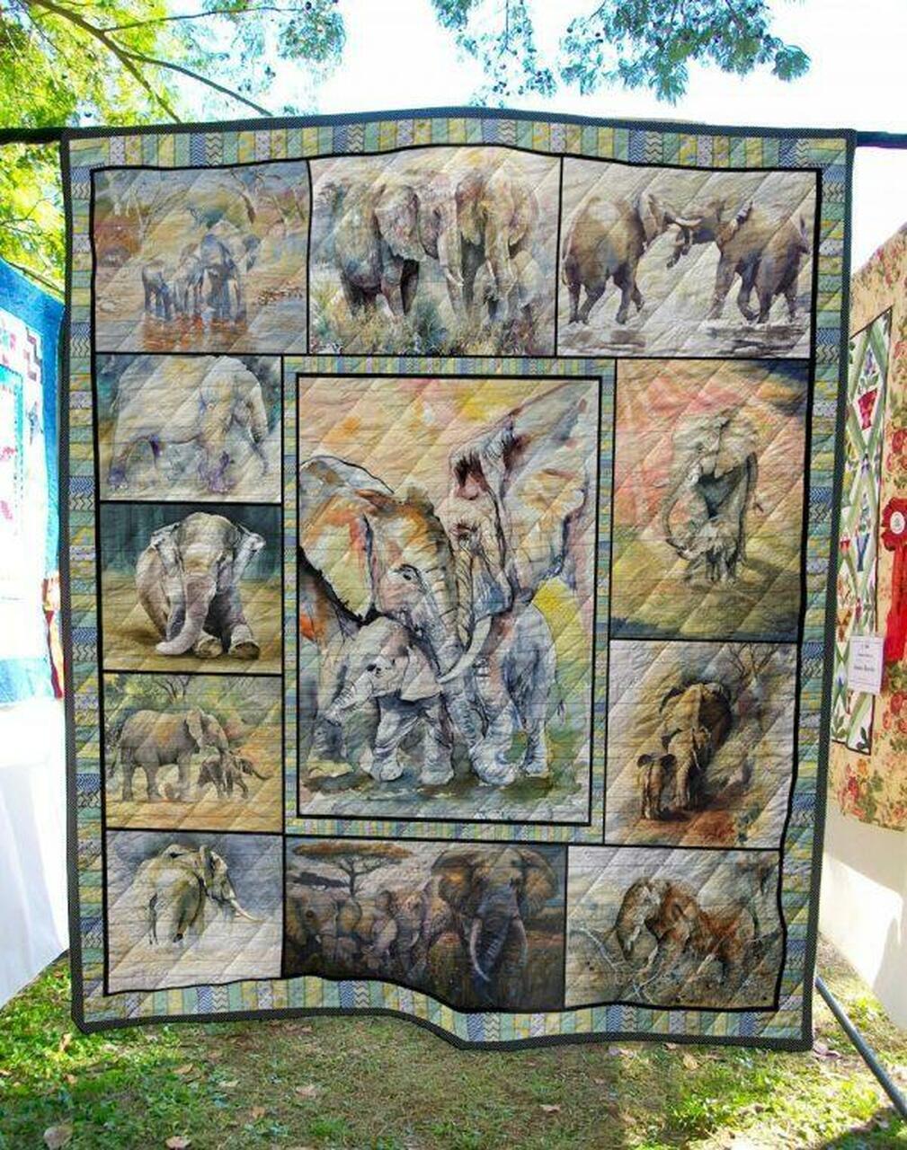 Angel Elephant Quilt Blanket Quilt