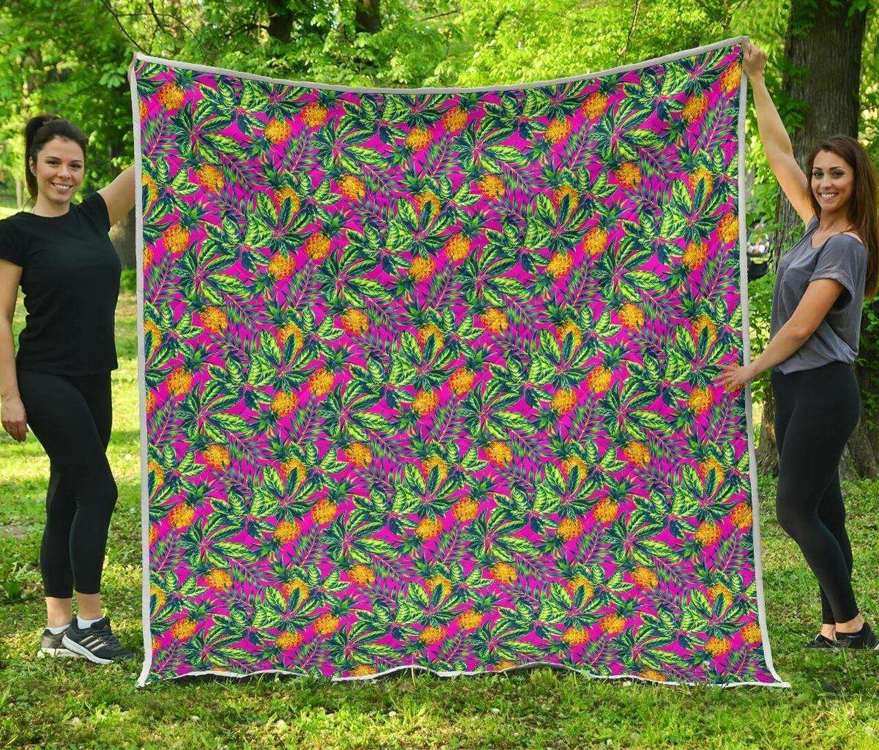 Hot Purple Pineapple Cl17100353Mdq Quilt Blanket