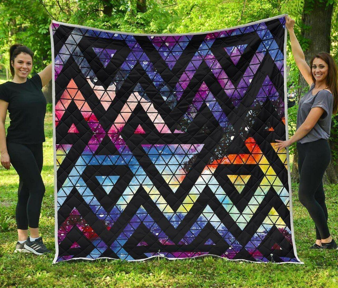 Black Triangle Galapace Cl17100075Mdq Quilt Blanket