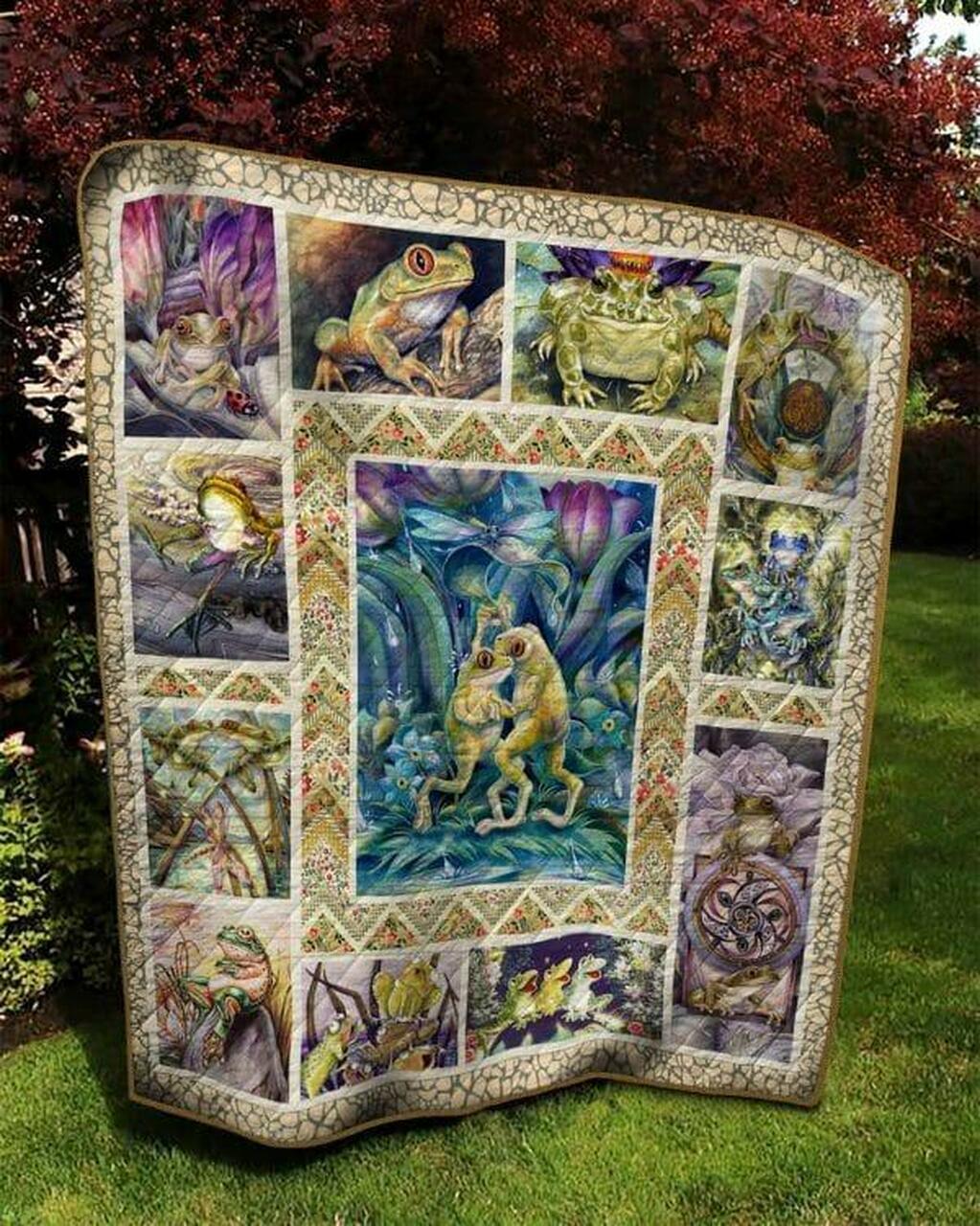 Frog Tnt0504 3 Quilt Blanket Quilt