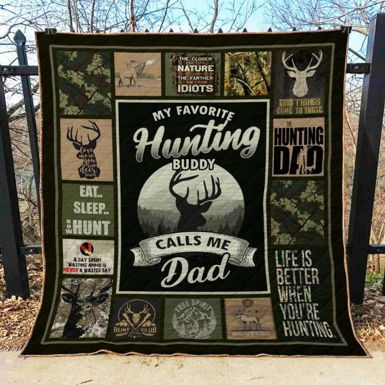 Hunting Quilt Blanket Ver 64 Quilt