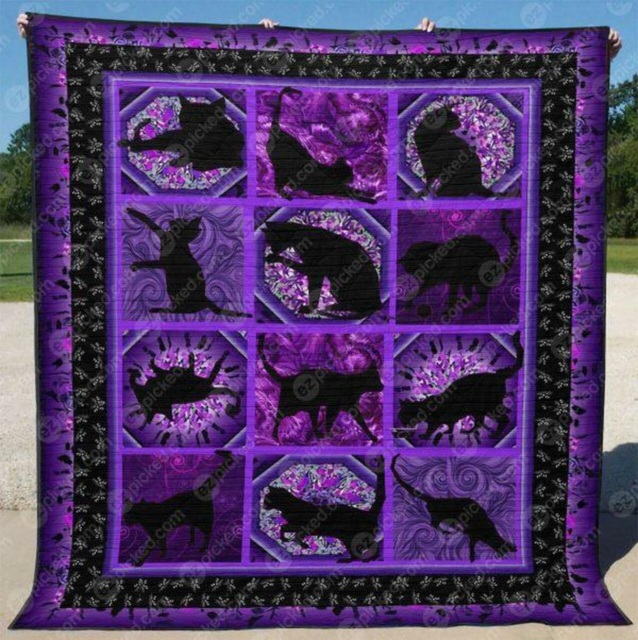 Heavenly Black Quilt Blanket Vd14 Quilt
