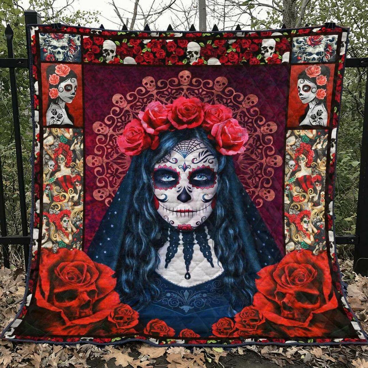 Skull Tu120712A Quilt Blanket