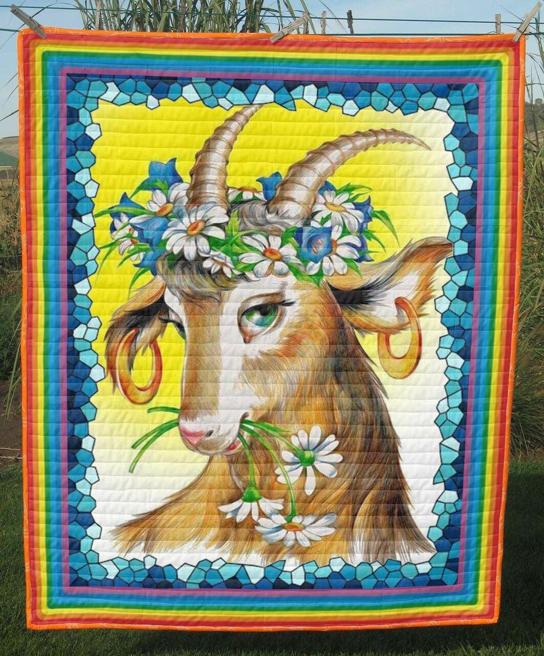 Lovely Goat Lady Clt270637 Quilt Blanket