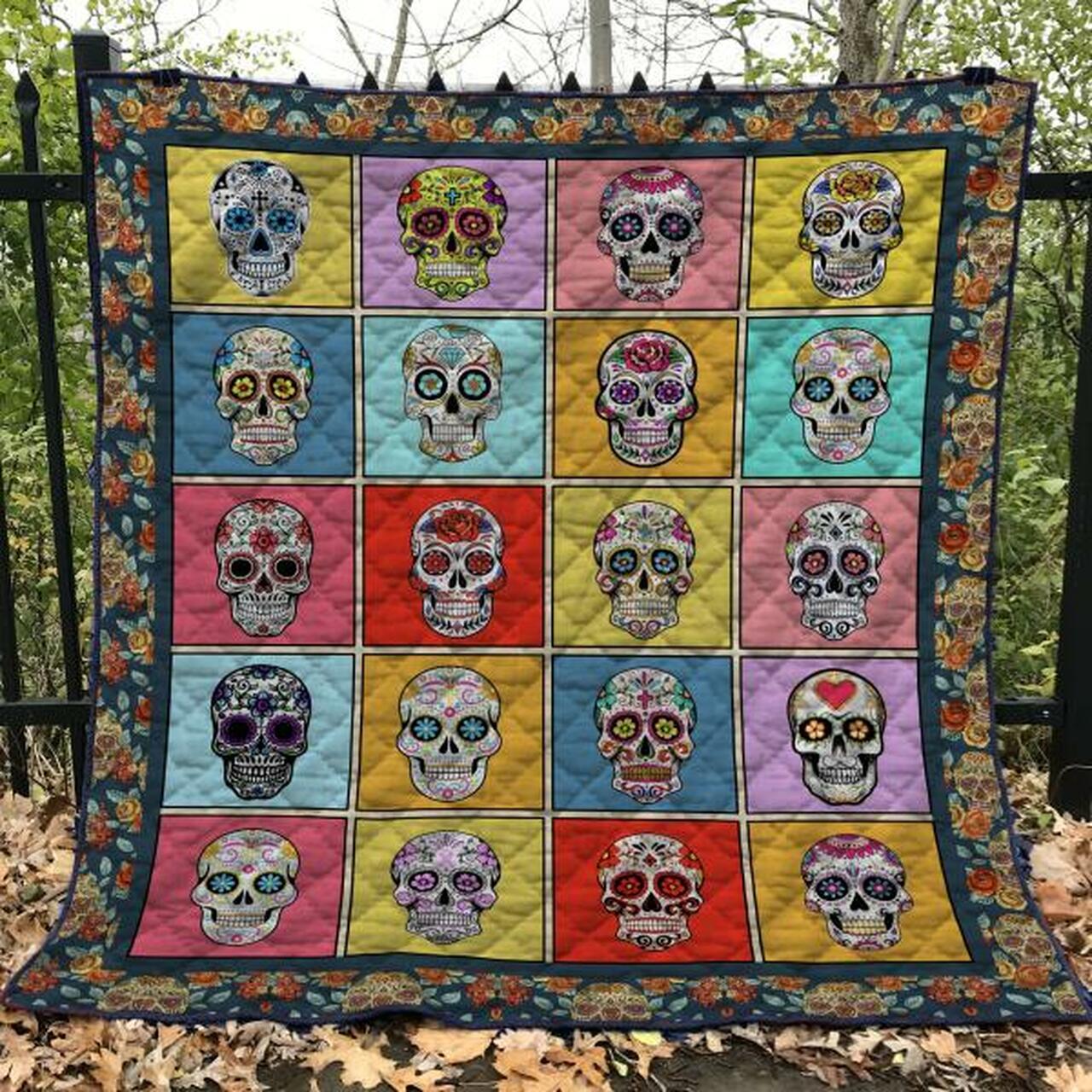 Skull Quilt Blanket Ver 90 Quilt