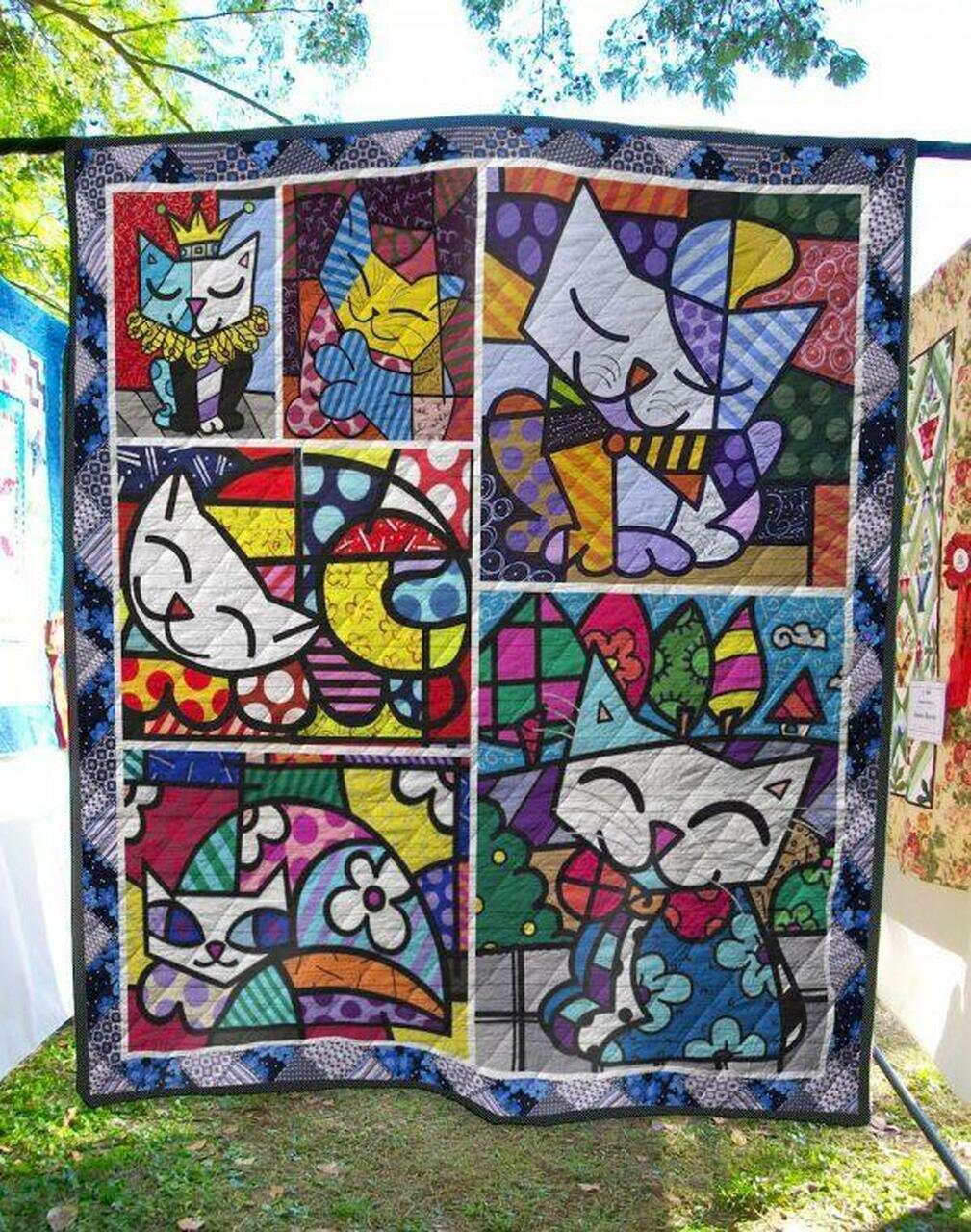 Cat Patteleeping Quilt Blanket Quilt