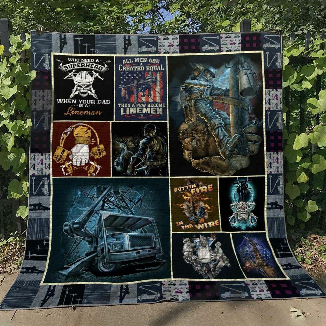 Lineman Nn240524 Quilt Blanket