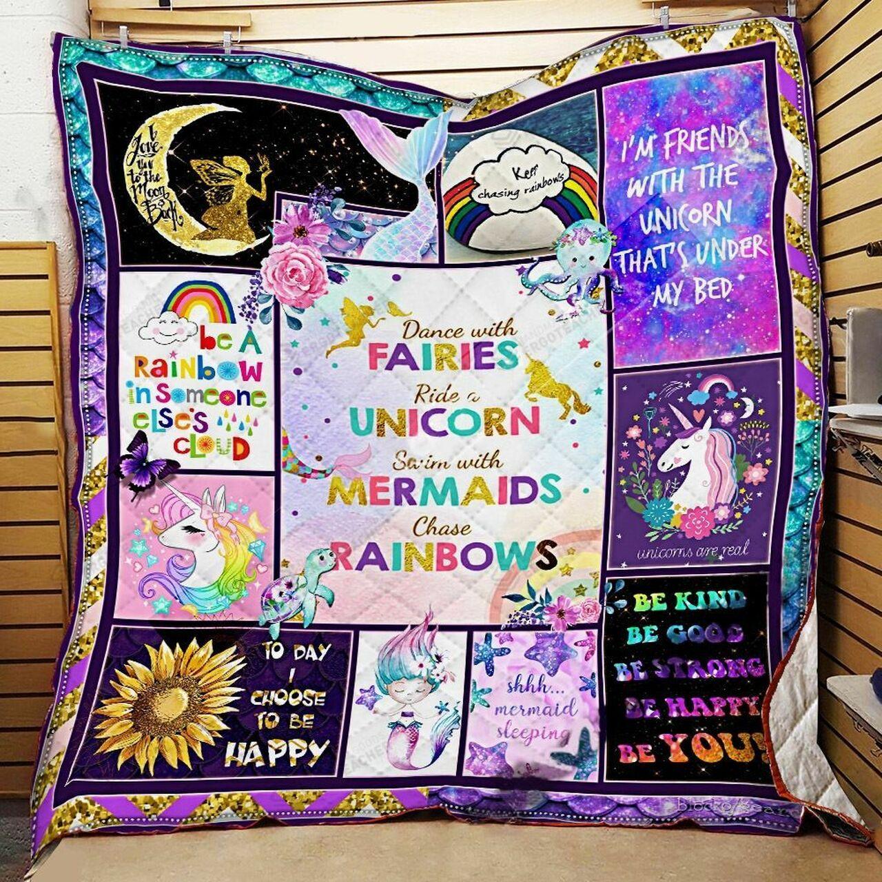 Dance With Fai Ride A Unicowim With Merm e Rain Quilt Blanket Greattomized Blanket G For Birthday C Thgiving