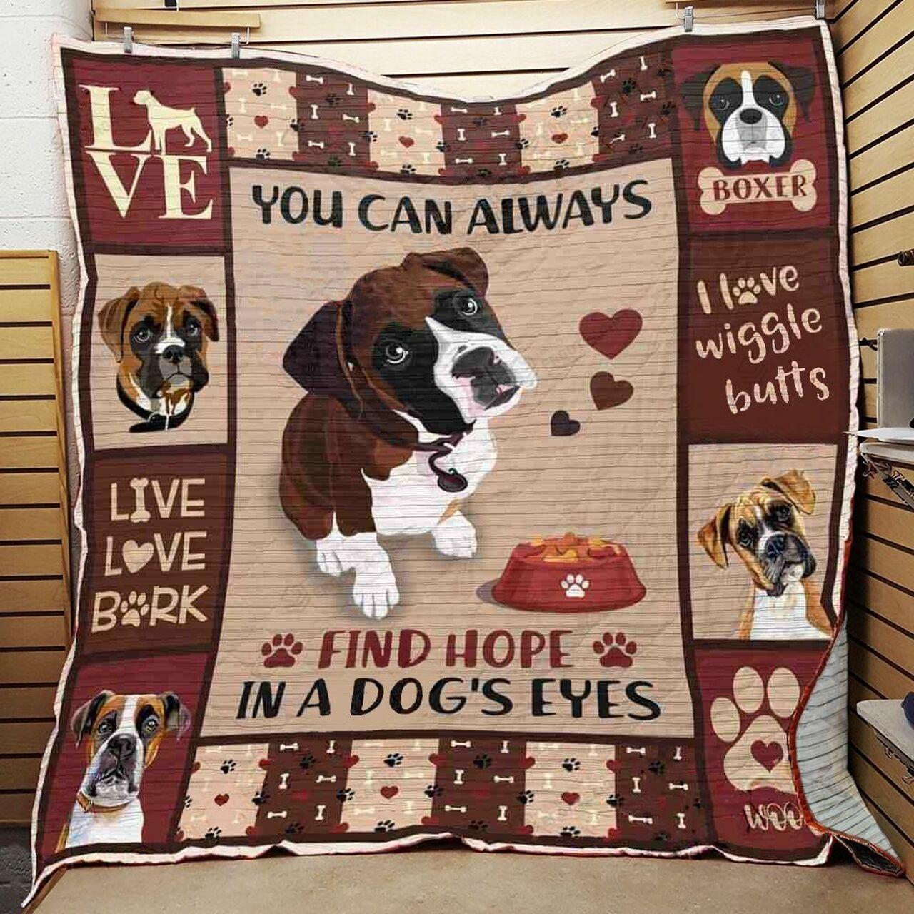 Boxer You Can Al Find Hope In A Quilt Blanket Greattomized Blanket G For Birthday C Thgiving