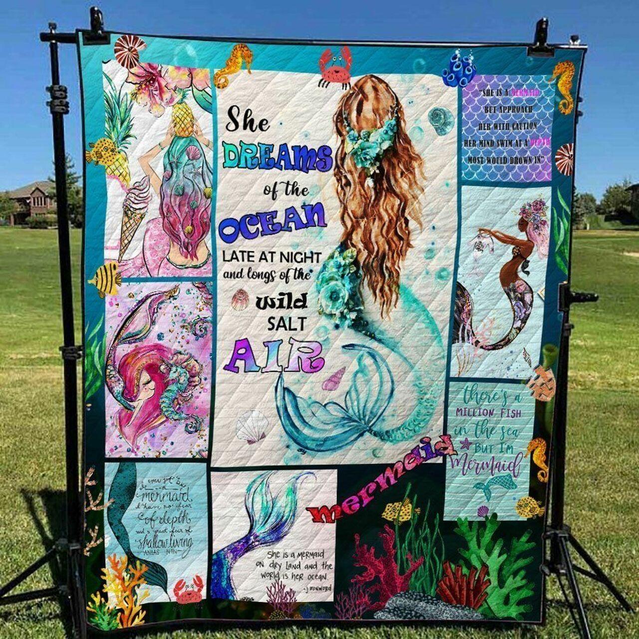 Mermaid Qh050805C Tbg Quilt Blanket