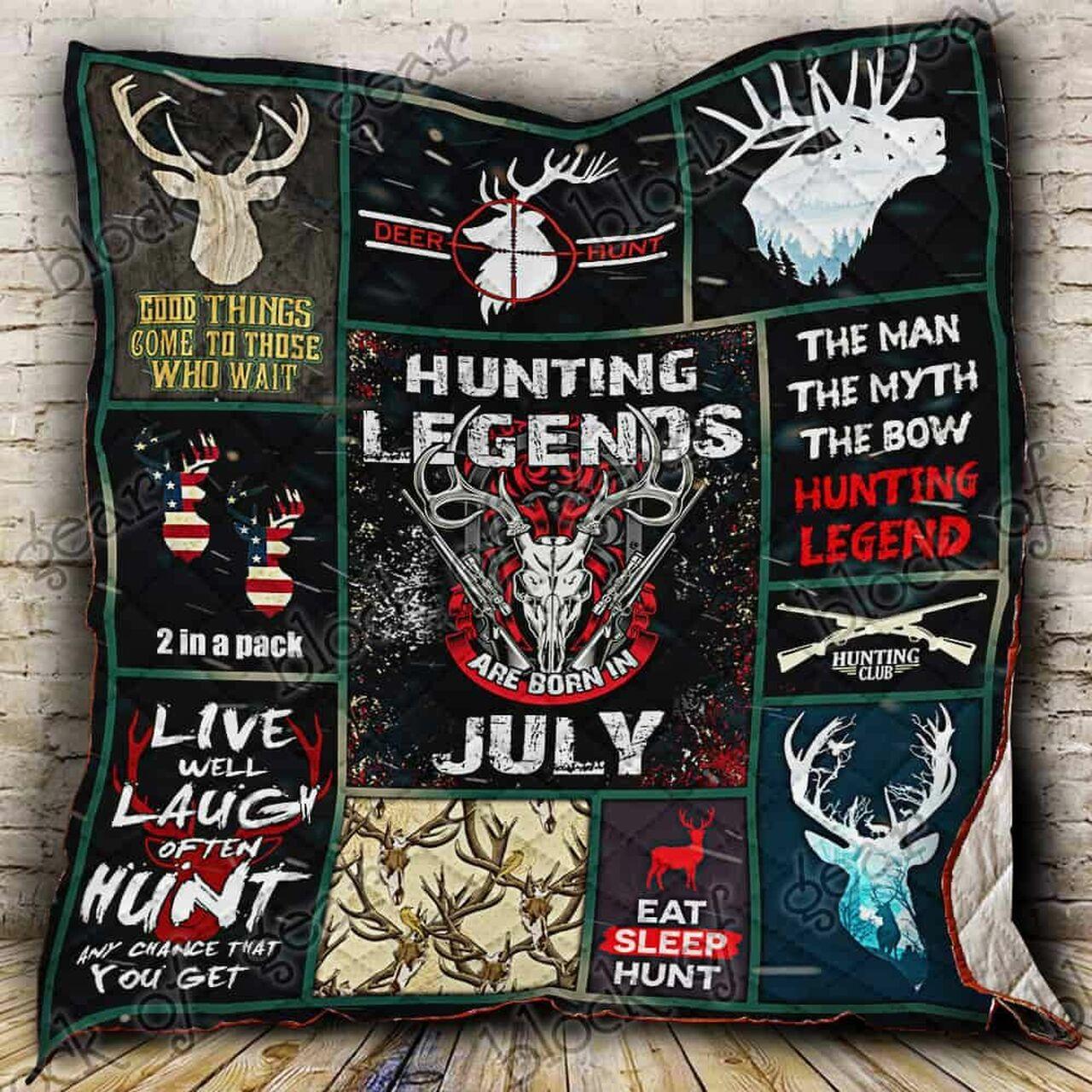 July Hunting Legend Cl19100484Mdq Quilt Blanket