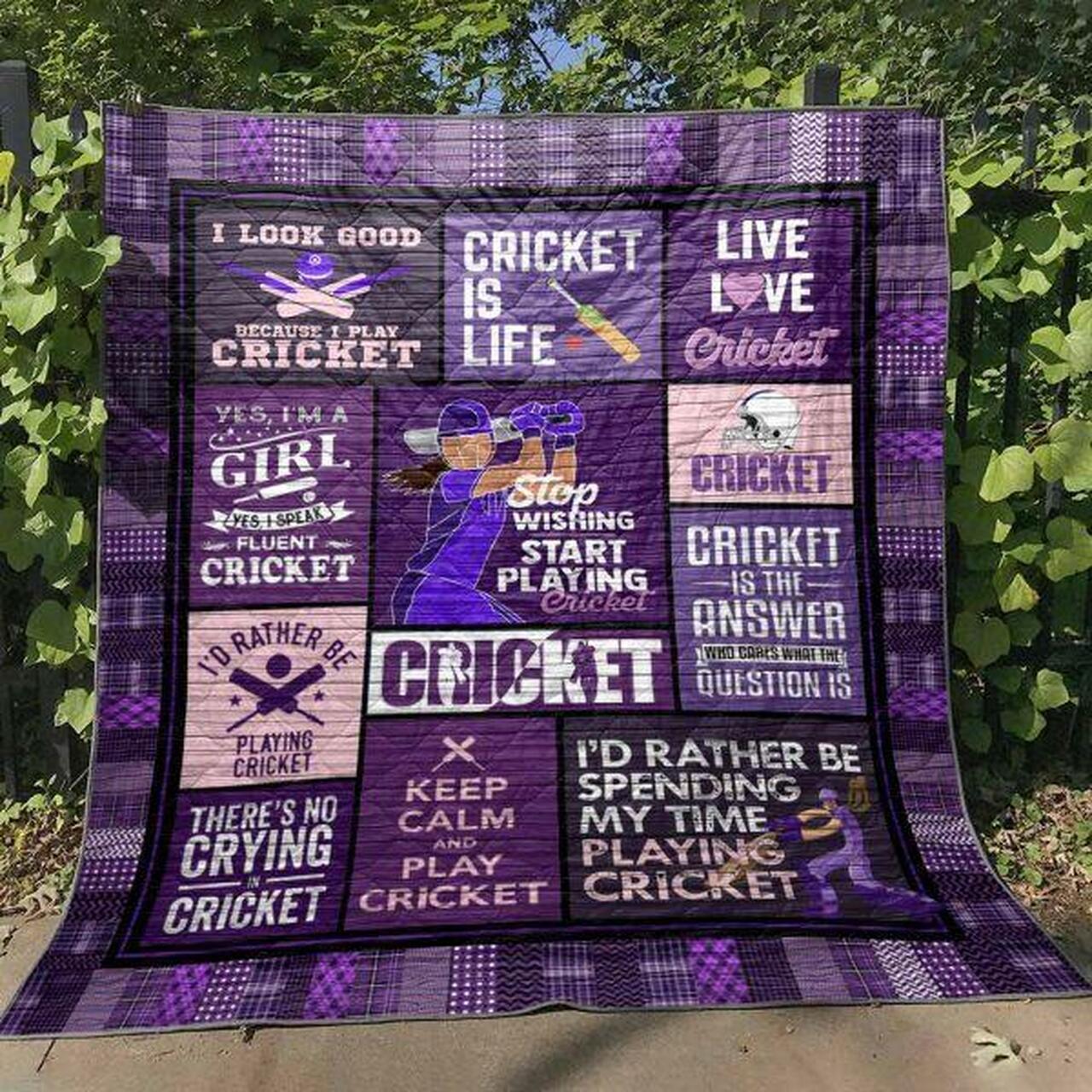 Stophing Atart Playing Cricket Quilt Blanket Th19 Quilt