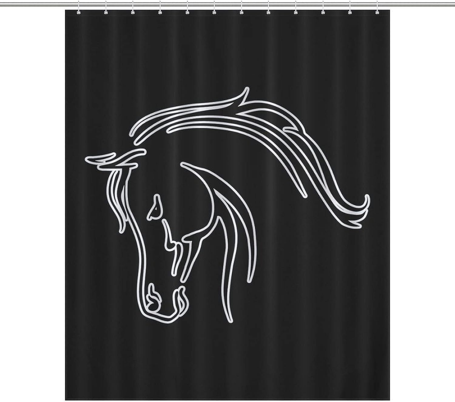 Heavy Duty Bath Curtains Of Arabian Horse Waterproof Shower Curtain- Perfect For Bathroom Decor