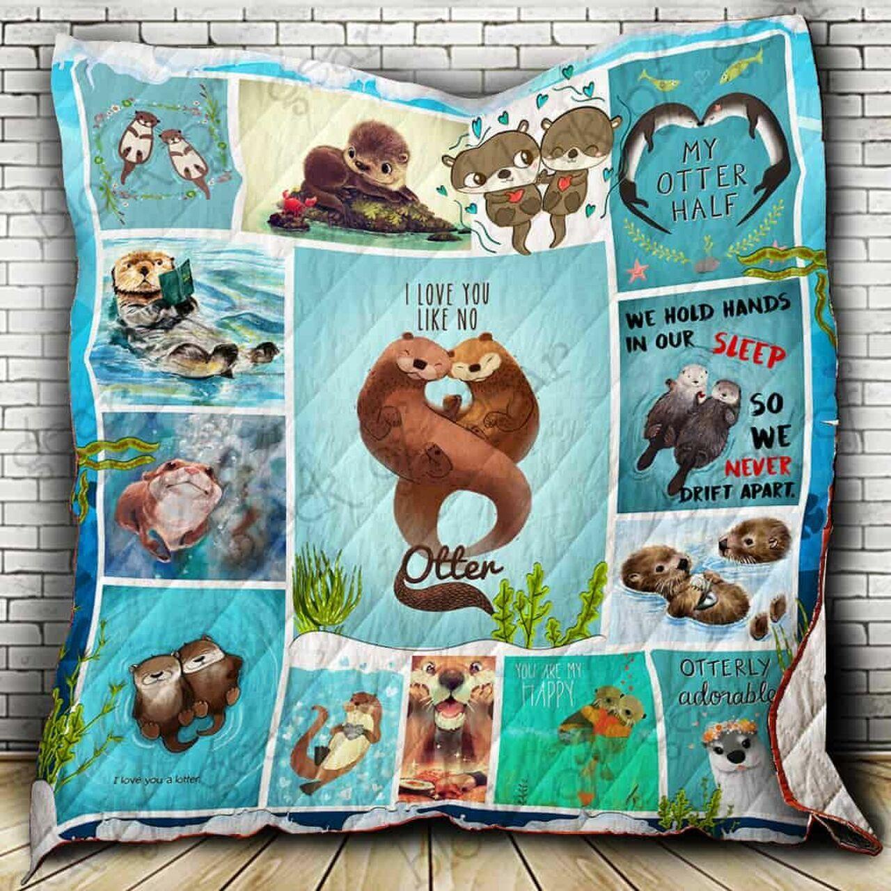 Otter Lover Cl22100403Mdq Quilt Blanket
