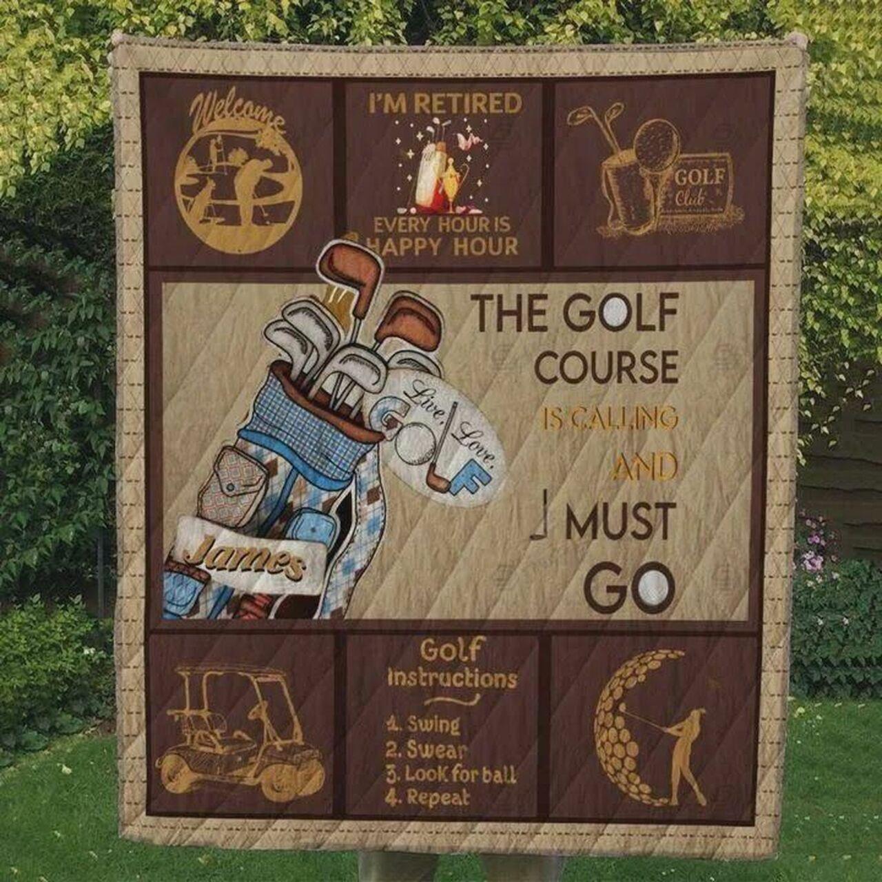 The Golf C Calling And It Go Quilt Blanket Greattomized Blanket G For Birthday C Thgiving