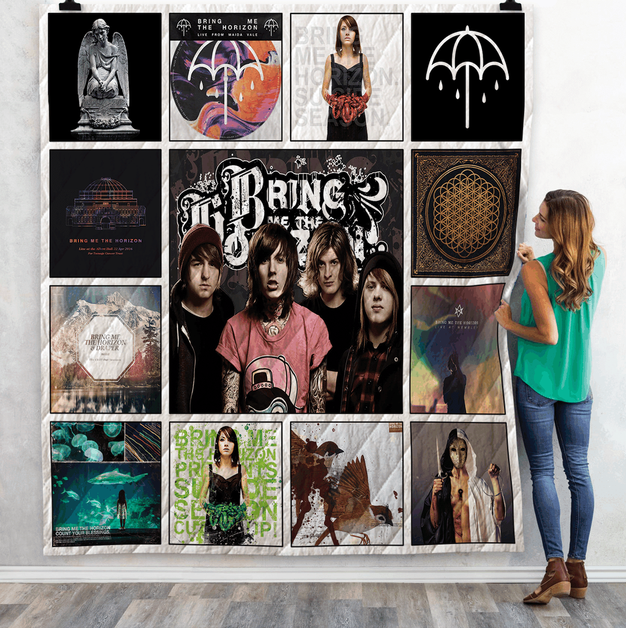 Bring Me The Horizon Al Quilt Blanket Ver13