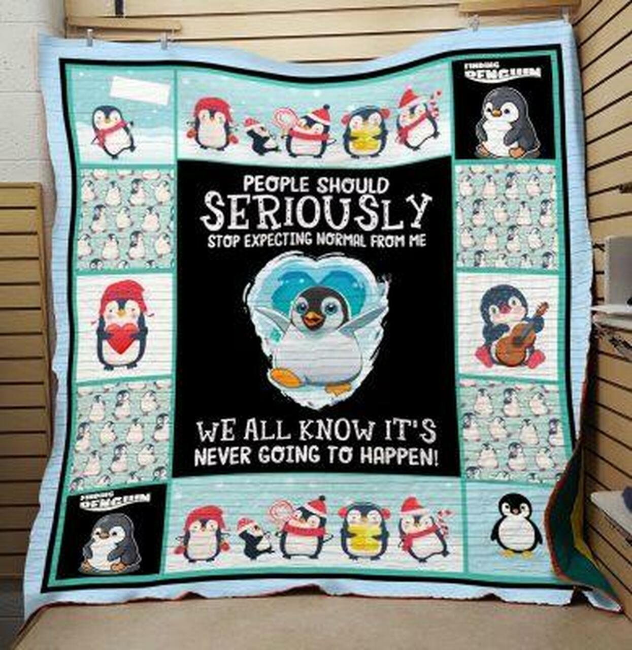 Lovely Baby Penguin Quilt Blanket Quilt