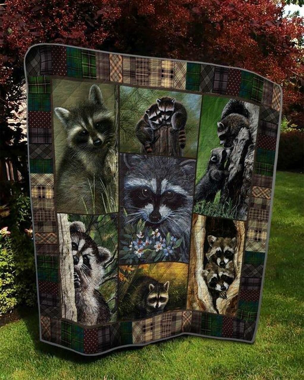 Raccoon P904009 Quilt Blanket Quilt