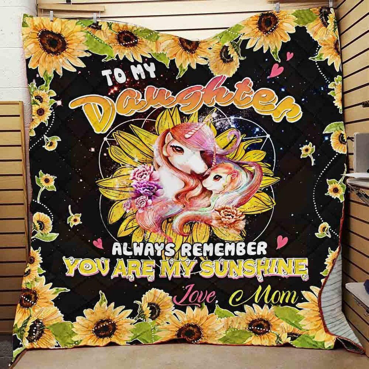 onalized Unicorn To My Daughter You Are unshine Quilt Blanket Greattomized G For Birthday C Thgiving
