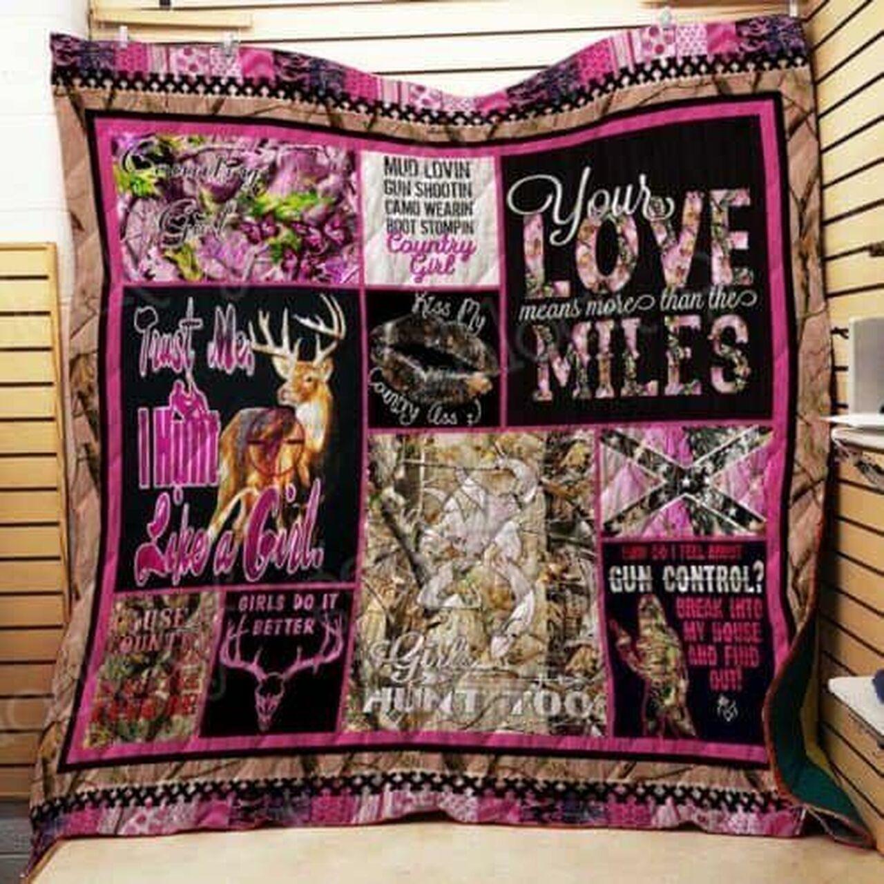 G Do It Better Deer Hunting Cl22100221Mdq Quilt Blanket