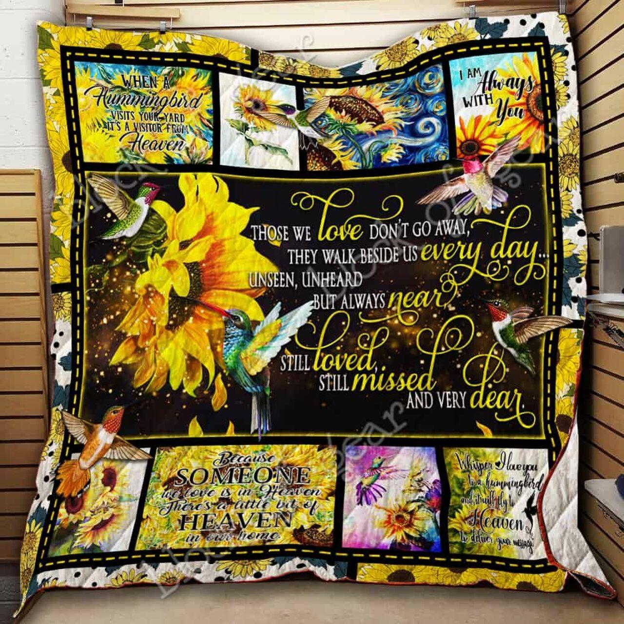 Hummingbiunflower Cl22100268Mdq Quilt Blanket