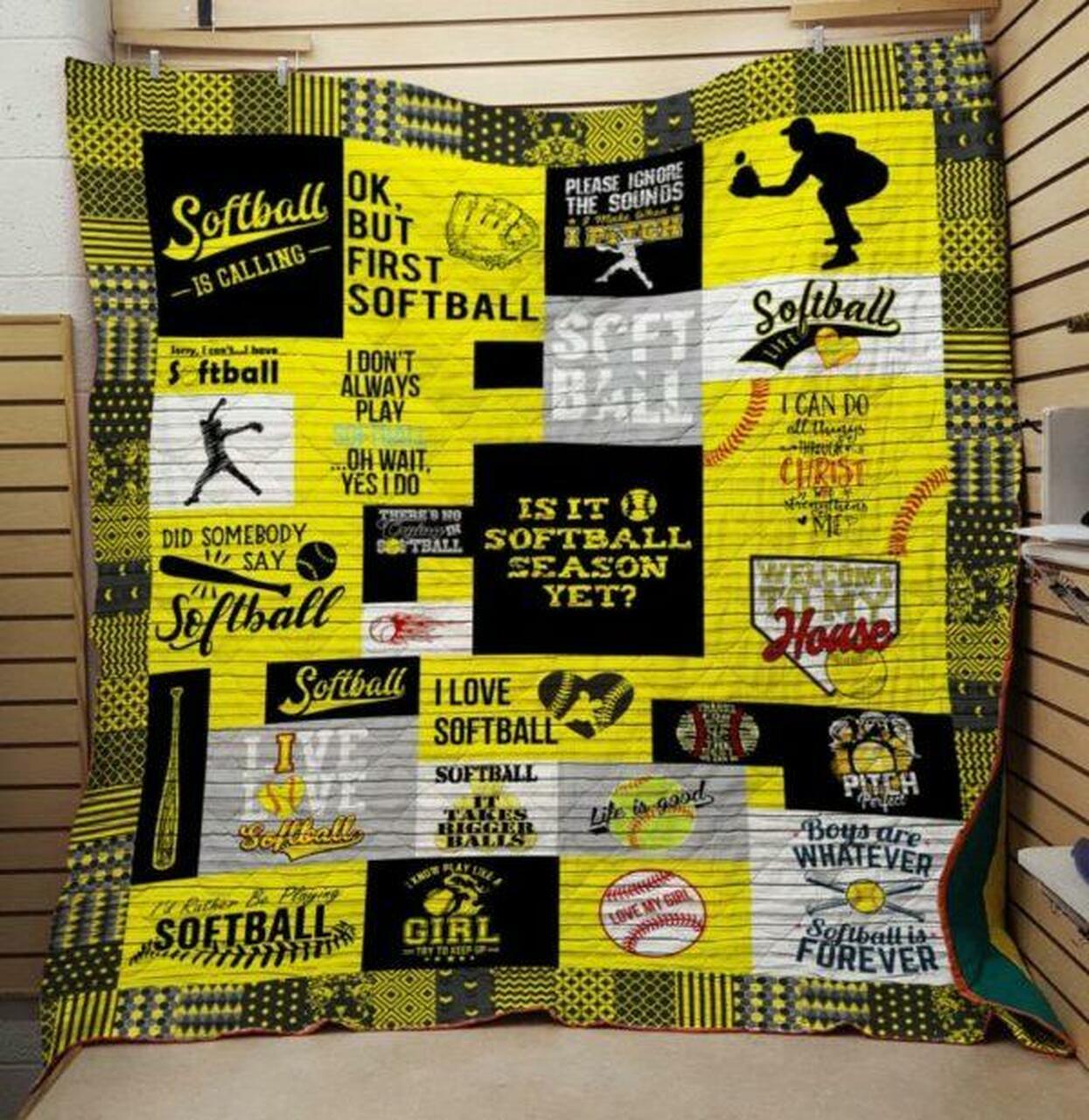 Love My Gioftball Quilt Blanket Quilt