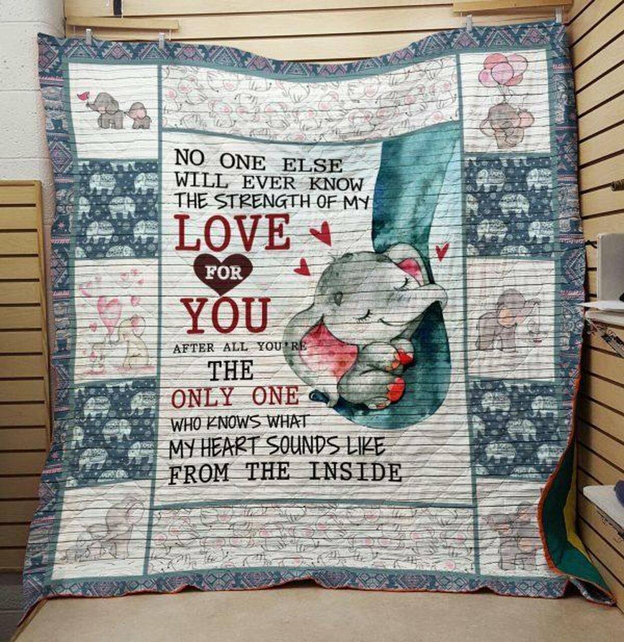 Love Of The Elephant Quilt Blanket Quilt
