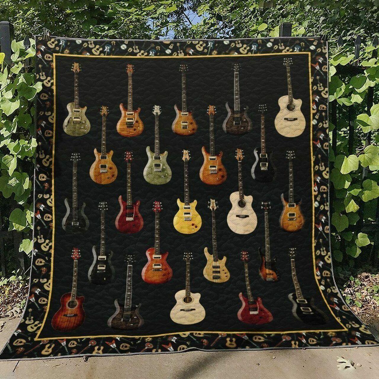 Guitar Hn220705B Quilt Blanket