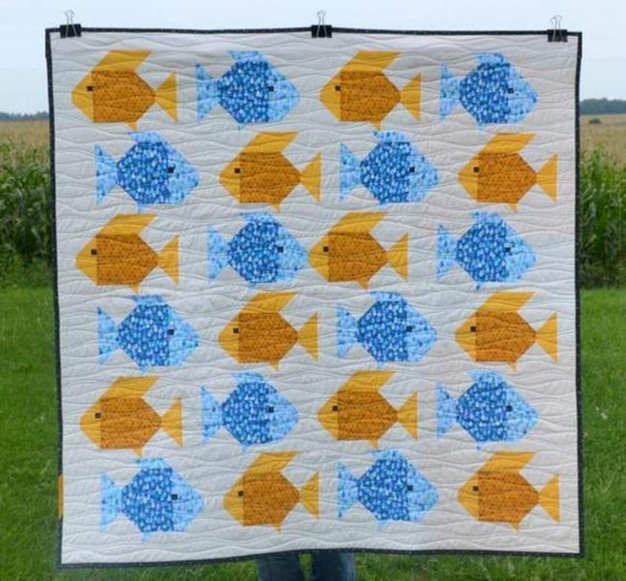 Fish Cla1110256Q Quilt Blanket