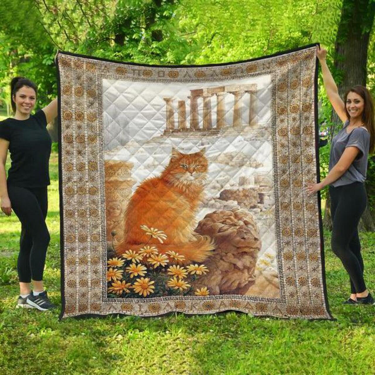 Cat Flower Quilt Blanket Ver 2 Quilt