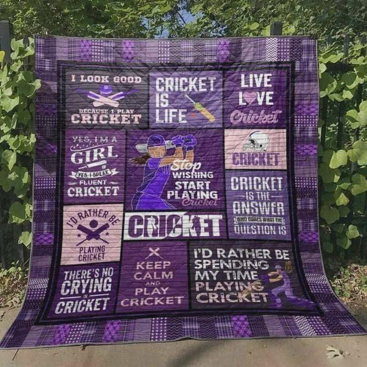 Stophing Atart Playing Cricket Quilt Blanket Greattomized Blanket G For Birthday C Thgiving