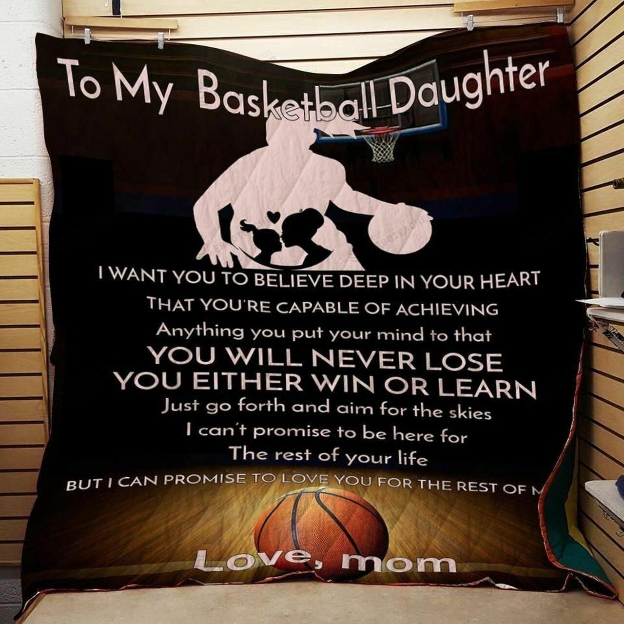 onalized To Myketball Daughter Quilt Blanket From Mom I Can Pre To Love You For Thet Of Mine Greattomized Blanket G For Birthday C Thgiving