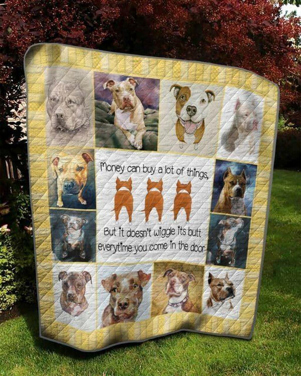 The Cut Pit Bull Quilt Blanket Quilt