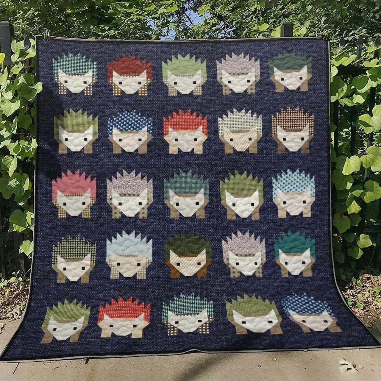 Hedgehog Cg250616 Quilt Blanket