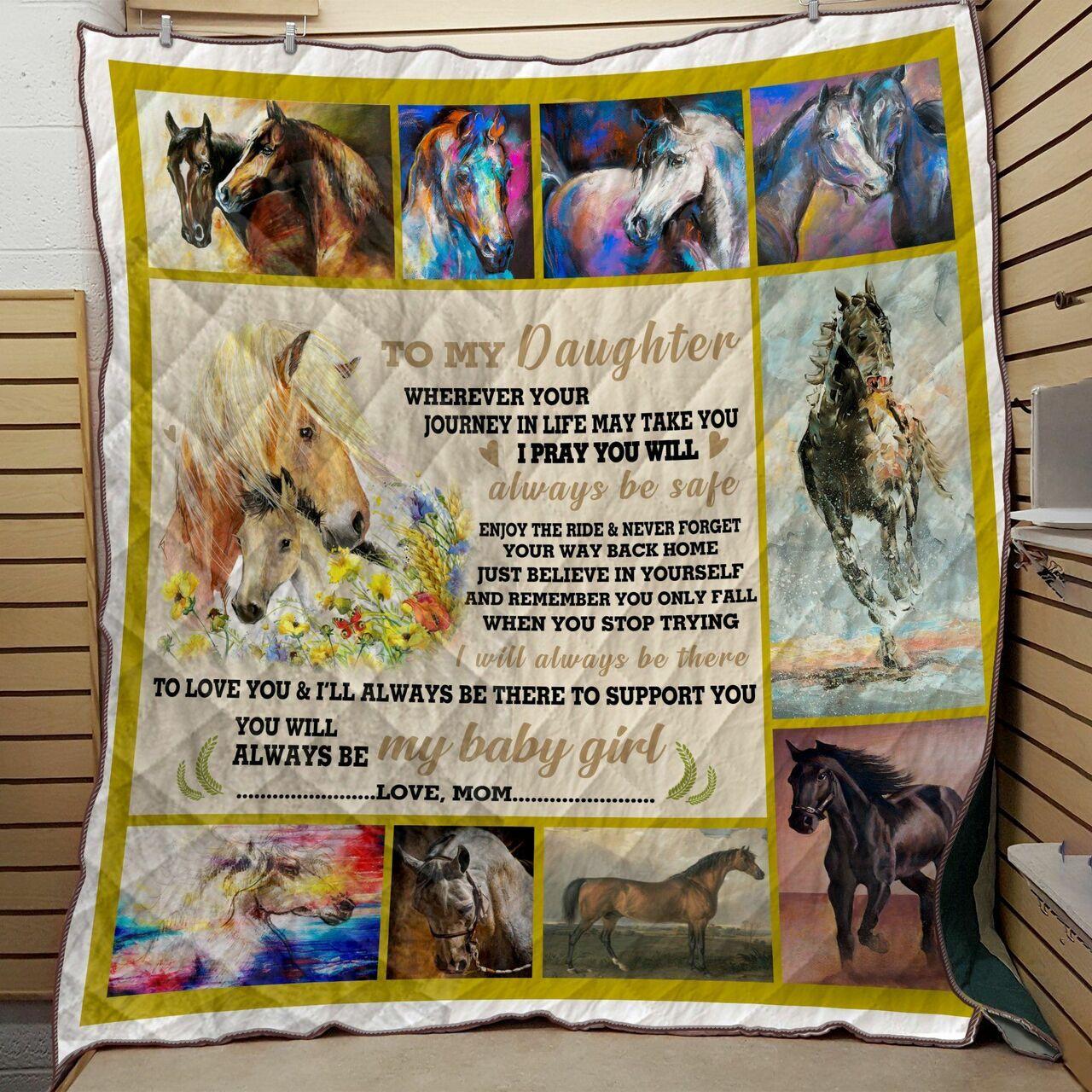 onalized e To My Daughter From Mom I Will Al Be There Quilt Blanket Greattomized G For Birthday C Thgiving