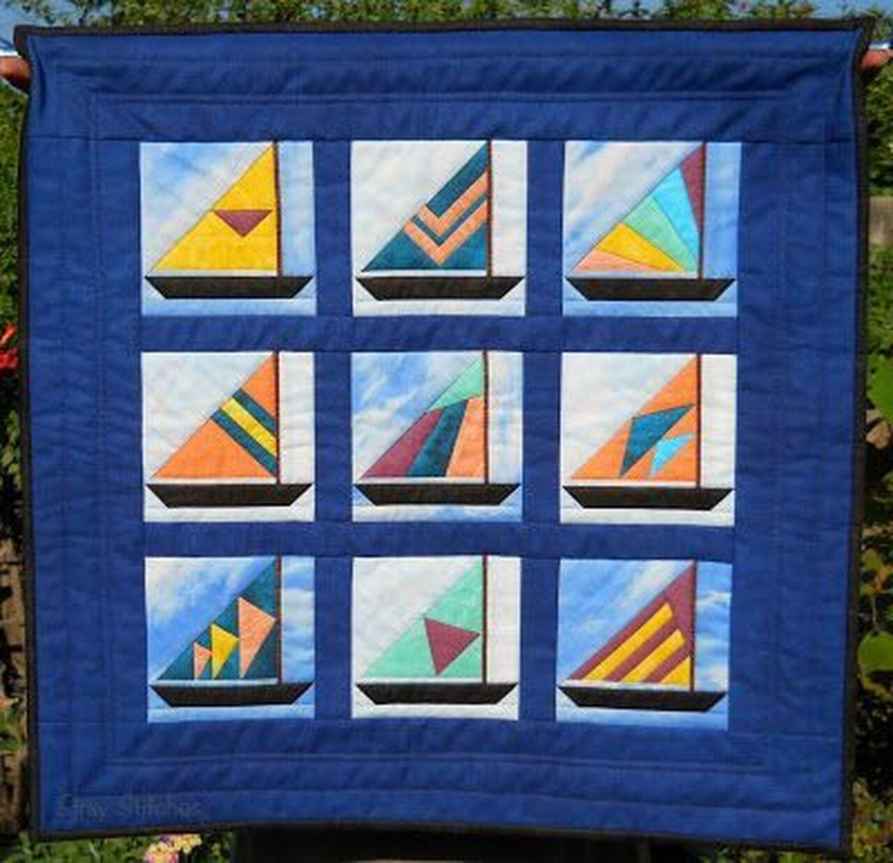 Sailboat Cla1110455Q Quilt Blanket
