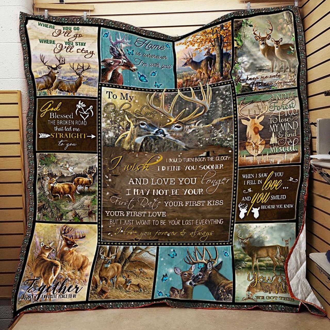 onalizedband And Wife Deer To My Only Love Quilt Blanket I Love You Forever And Al Greattomized Blanket G For Birthday C Thgiving
