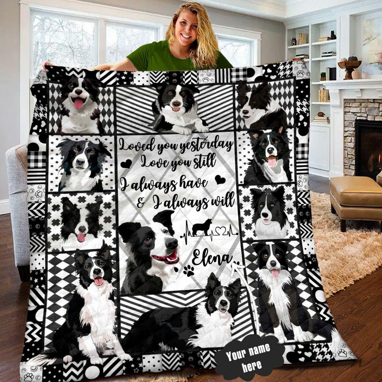 Border Collie onalized Quilt Blanket Lml110601Dt