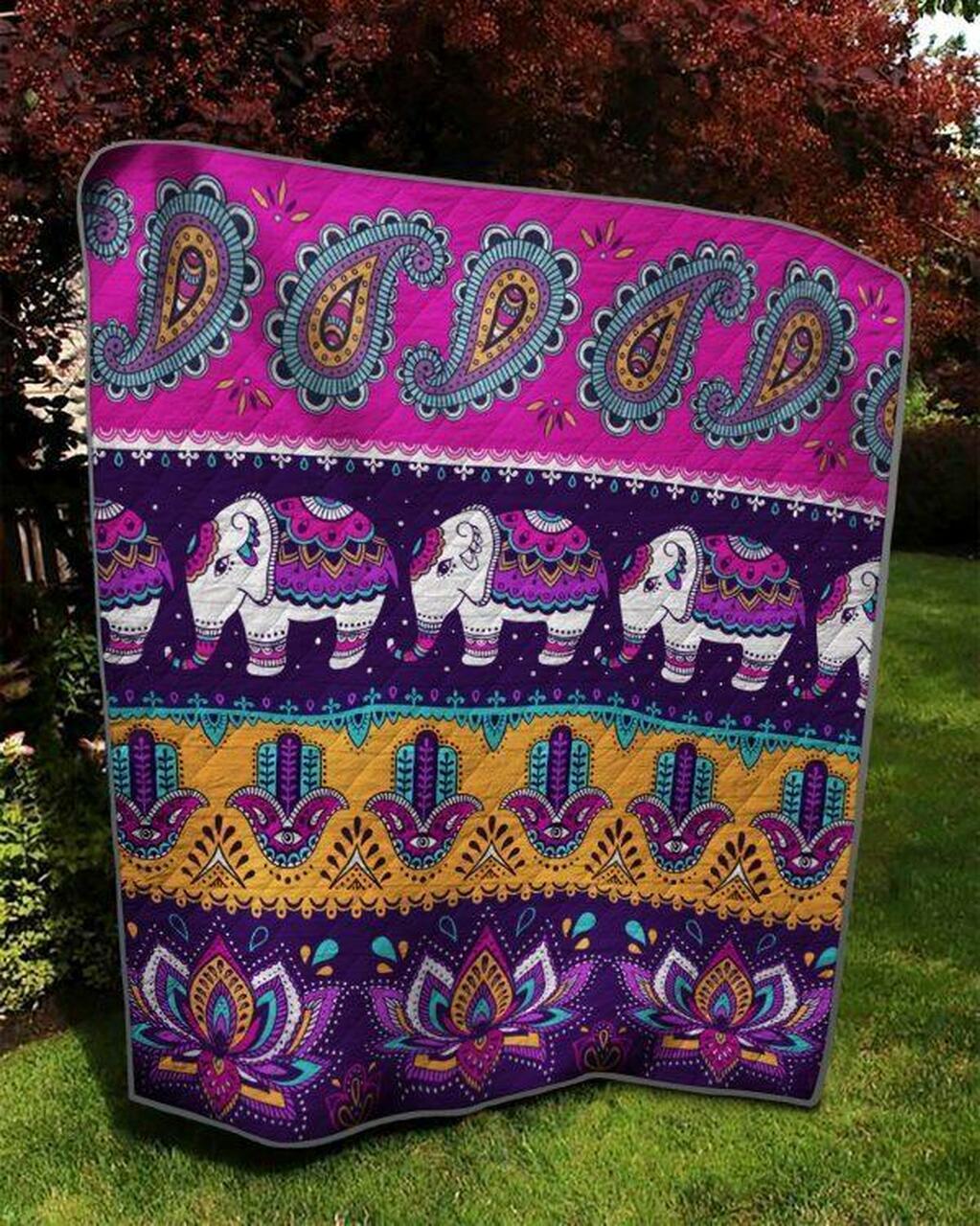 L And Elephant Quilt Blanket Quilt