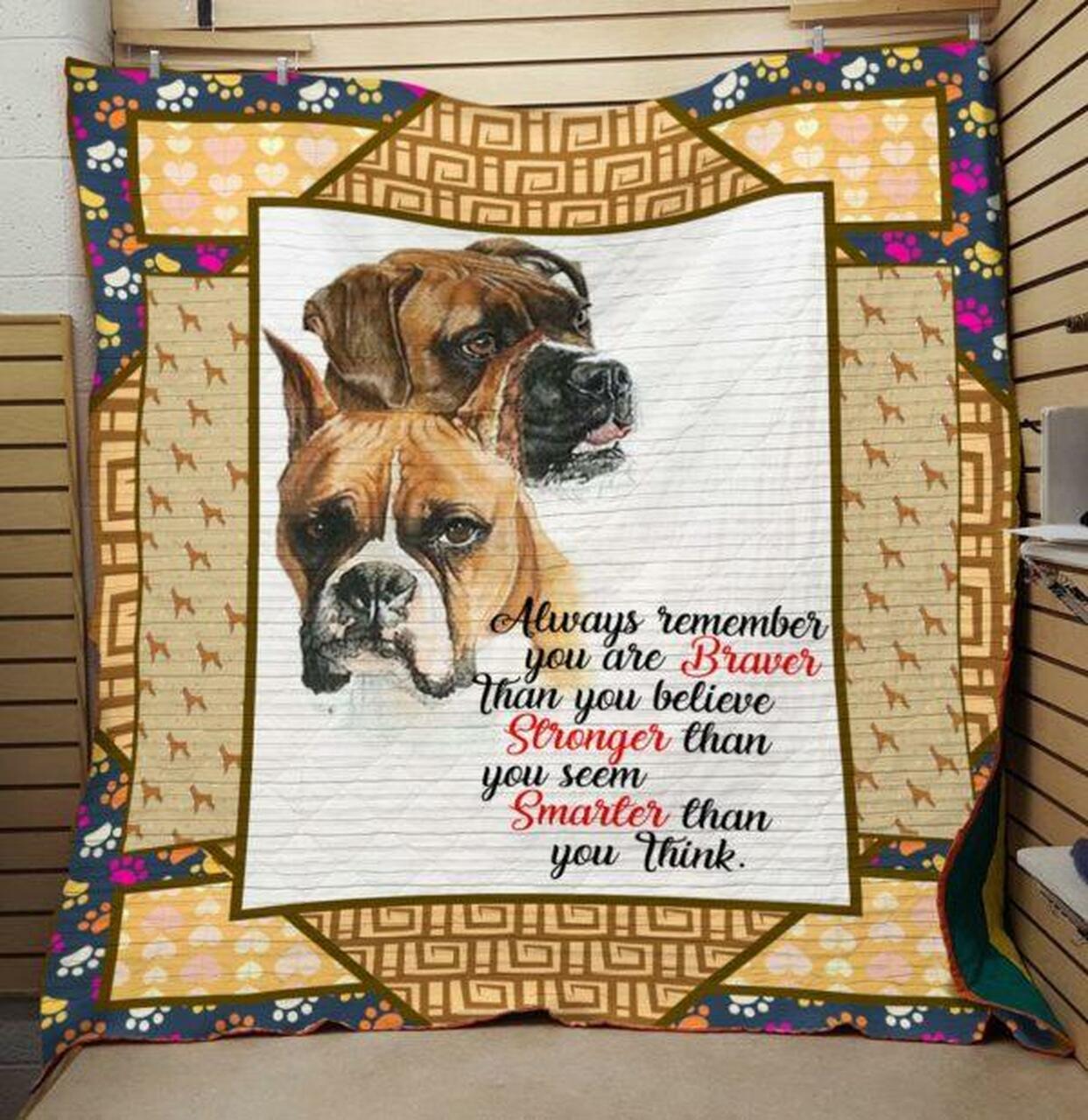 Love Boxer Quilt Blanket Quilt
