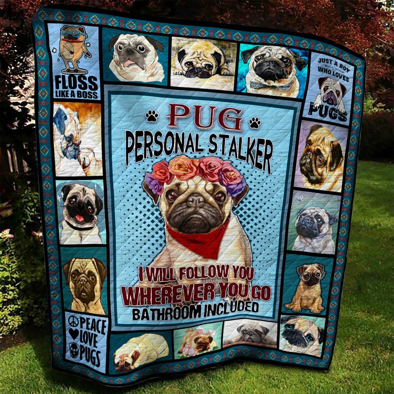 Pug Quilt Blanket Bbb110614Mh