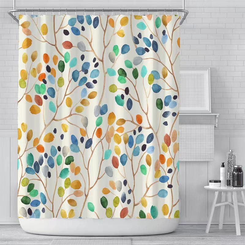 Chic Floral Shower Curtain Modern Bathroom Decor
