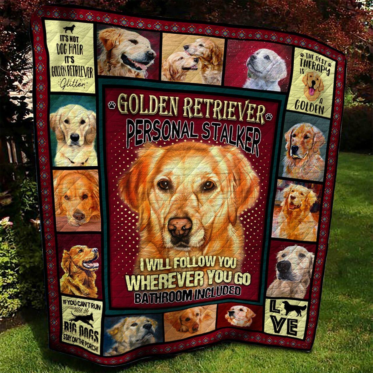 Golden Retriever Quilt Blanket Bbb120610Mh