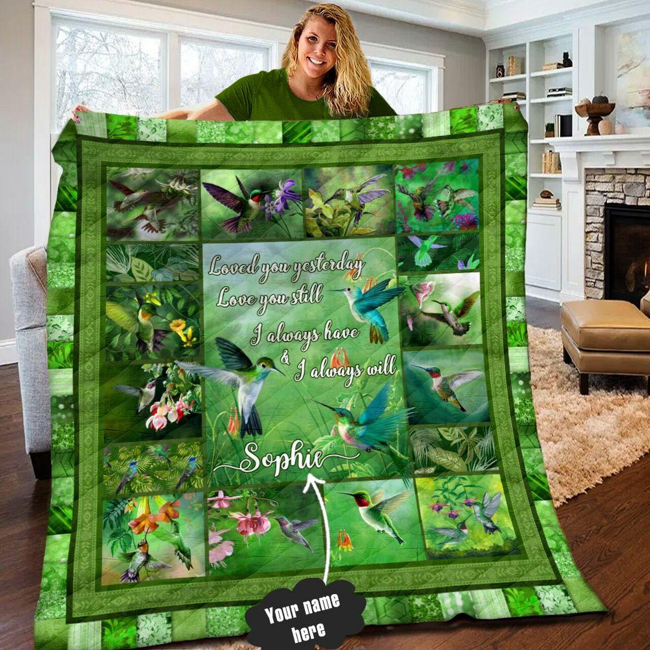 Hummingbird onalized Quilt Blanket Lml050622Dt